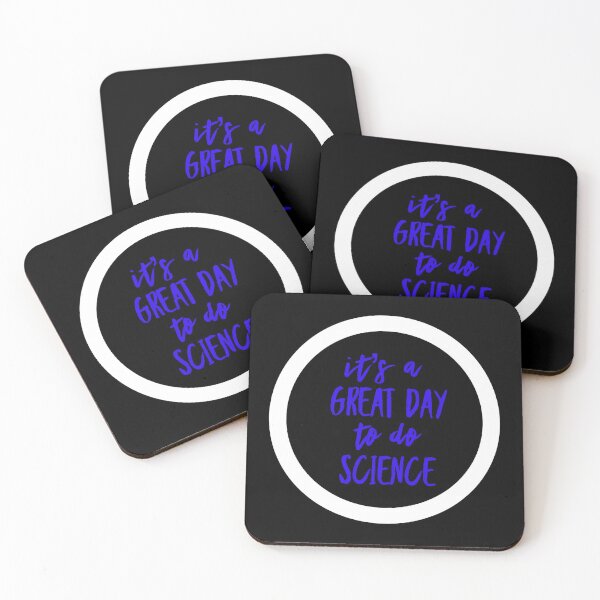 Item preview, It’s a great day to do science in white and blue font on black background designed and sold by UncleStuScience.