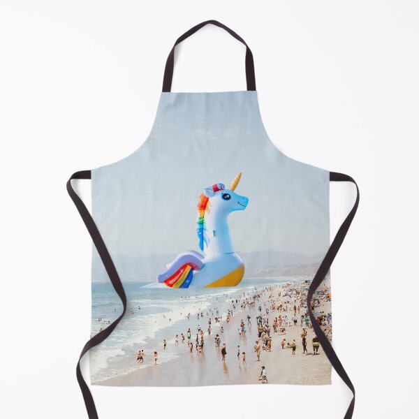 Item preview, Playing unicorn horse at beach designed and sold by ESCAPZ.