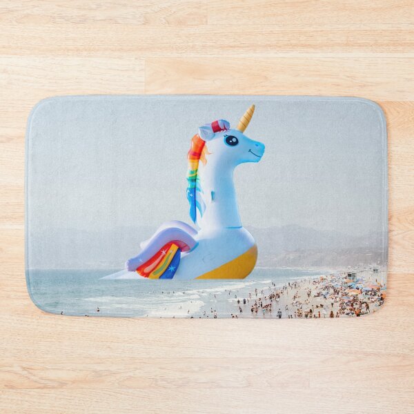 Item preview, Playing unicorn horse at beach designed and sold by ESCAPZ.