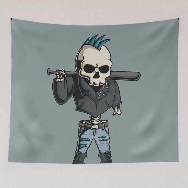 Item preview, Gutter Punk Skeleton Illustration designed and sold by SLAG-Creative.