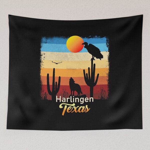 Item preview, Harlingen Texas TX Texan Coyote  Vulture Cactus Desert Tejano designed and sold by Cuatrocaminos.