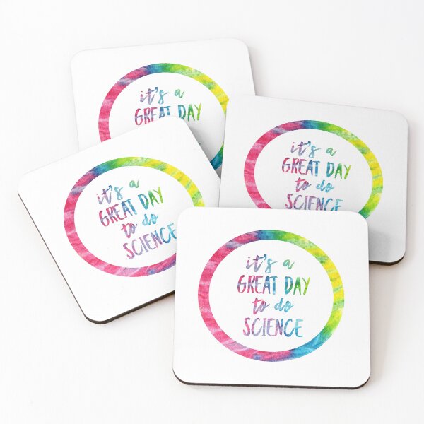 Item preview, It’s a great day to do science in tie dye and white font on white background designed and sold by UncleStuScience.