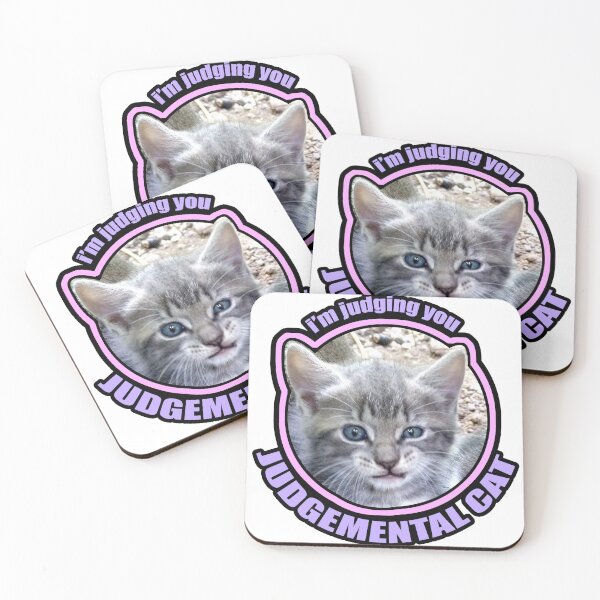 Item preview, Funny Judgemental Grey Cat designed and sold by designbykev.