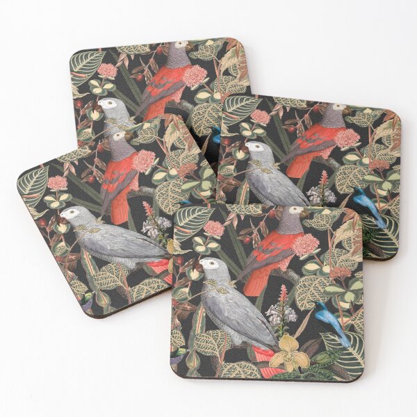 Item preview, African Grey Parrots in the Jungle Classy Parrot design. designed and sold by Abstractdiva.