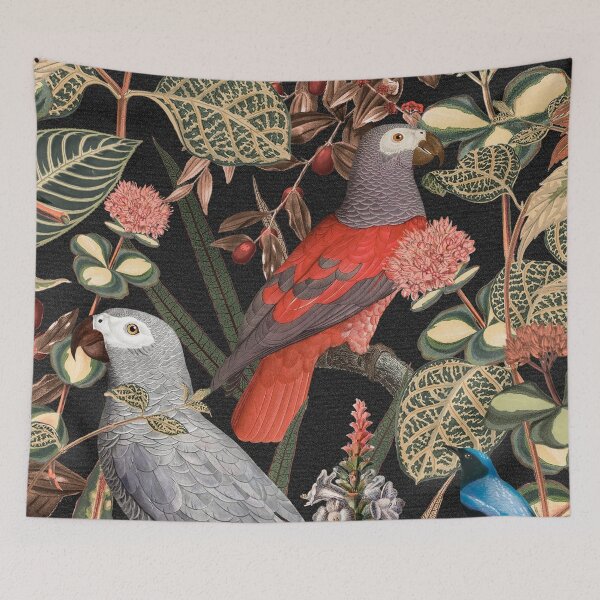 Item preview, African Grey Parrots in the Jungle Classy Parrot design. designed and sold by Abstractdiva.