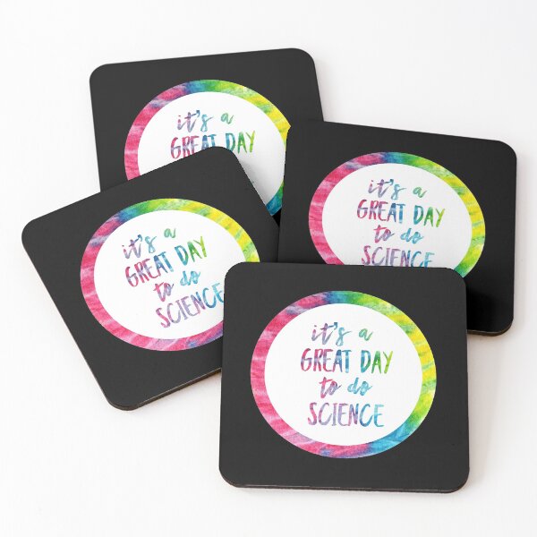 Item preview, It’s a great day to do science in black and tie dye font on black background designed and sold by UncleStuScience.
