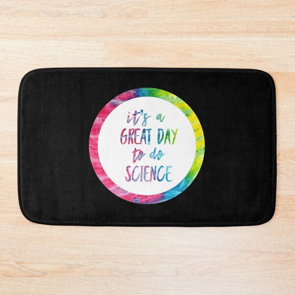 Item preview, It’s a great day to do science in black and tie dye font on black background designed and sold by UncleStuScience.
