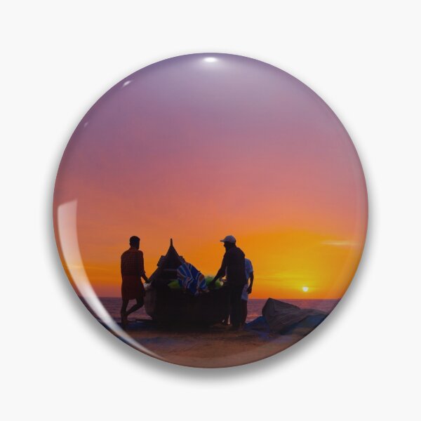 Item preview, Sunset with fishing boat designed and sold by miljuvarghese.