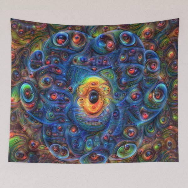 Item preview, psychedelic geometric rainbow torus designed and sold by BelAnnGrey.
