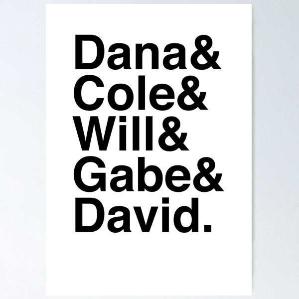 Aperçu de l'œuvre Dana & Cole & Will & Gabe & David. créée et vendue par Kitmagic.