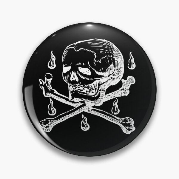 Item preview, Skull & Crossbones (white on dark) designed and sold by Hawthorn Mineart.