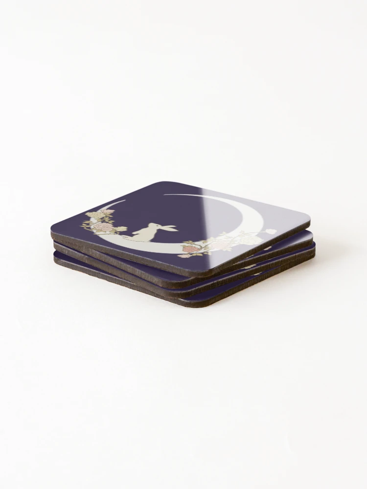 Thumbnail 4 of 5, Coasters (Set of 4), Moon Rabbit designed and sold by Kuko.