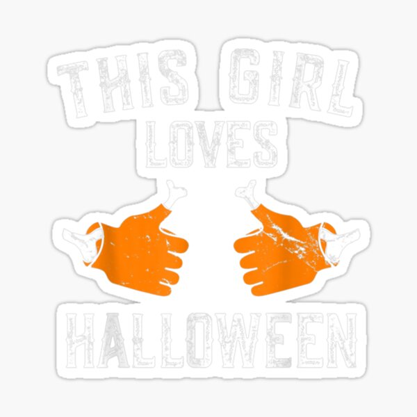 Vista previa del artículo con la obra «A esta chica le encanta el disfraz de Halloween divertido para mujeres», diseñado y vendido por AdonisShop.