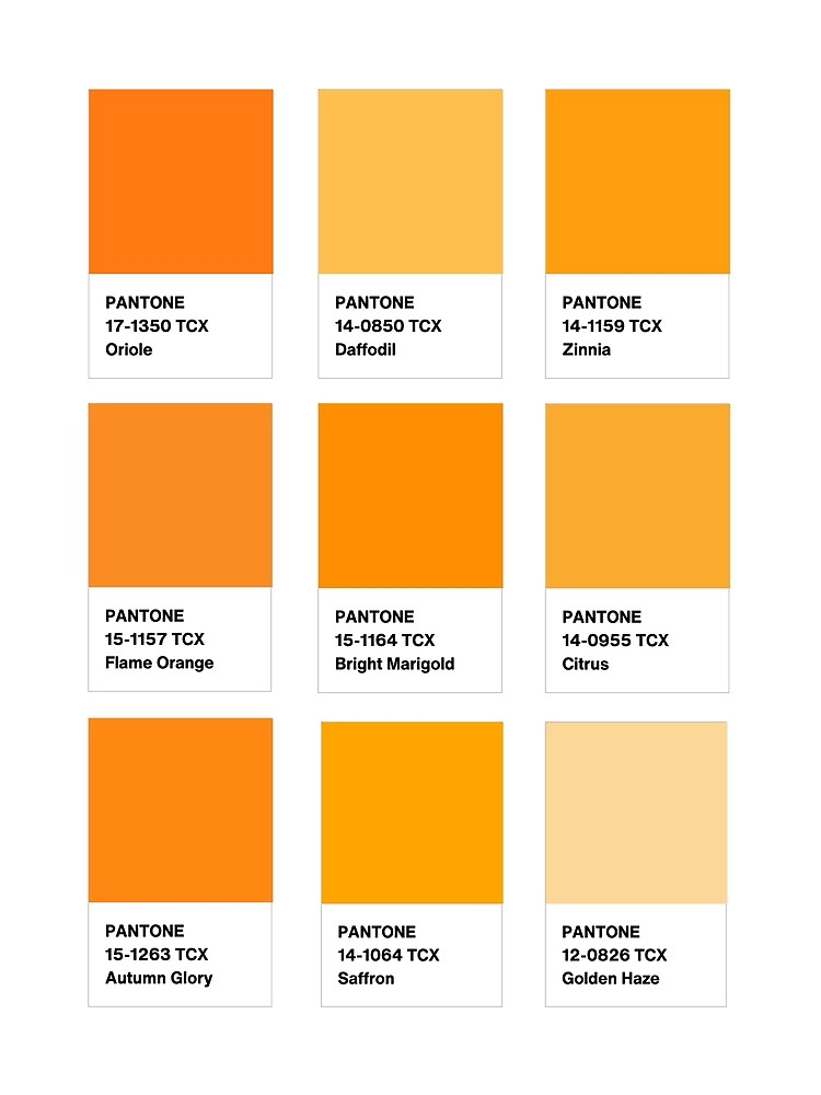 Pantone Orange Palette | Poster