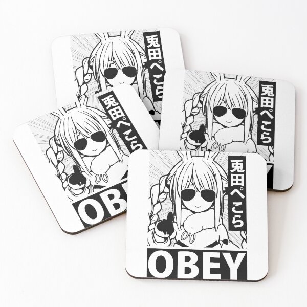 Item preview, Hololive Usada Pekora Obey Black & White designed and sold by UDTee.