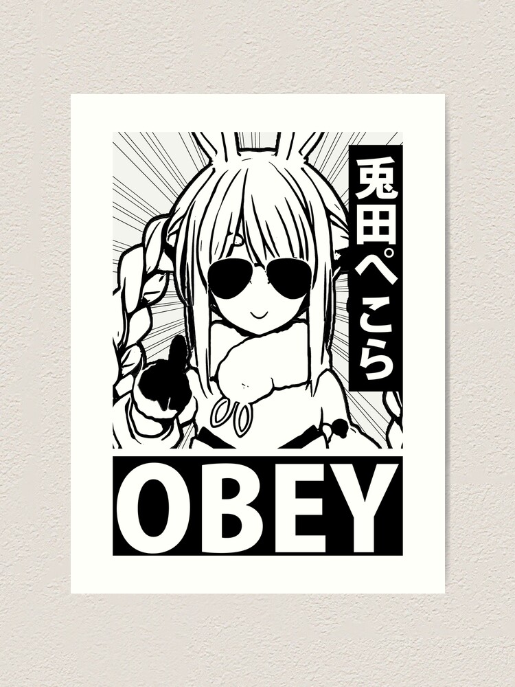 Hololive Usada Pekora Obey Black & White