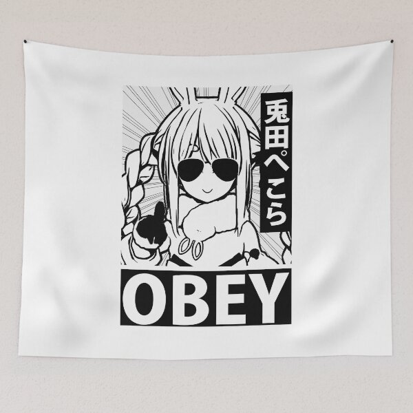 Item preview, Hololive Usada Pekora Obey Black & White designed and sold by UDTee.