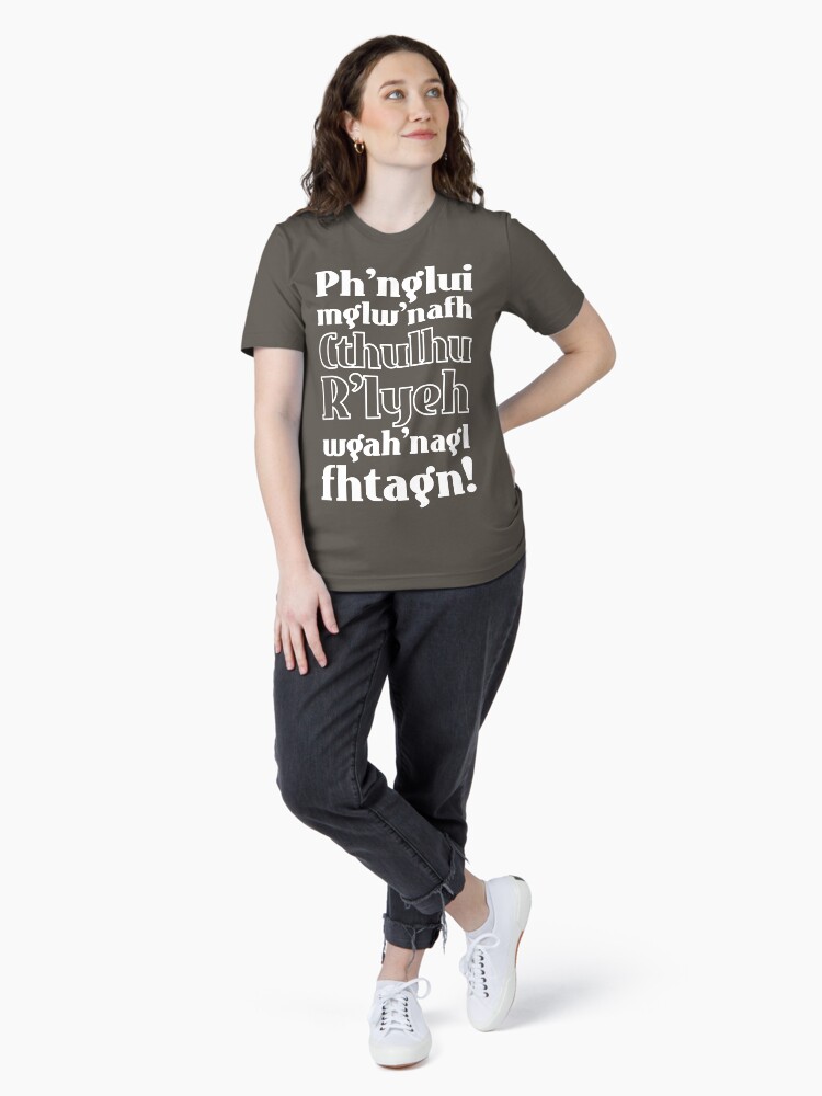Thumbnail 4 von 7, Essential T-Shirt, Cthulhu fhtagn! designt und verkauft von dynamitfrosch.