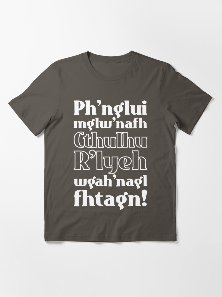 Thumbnail 3 von 7, Essential T-Shirt, Cthulhu fhtagn! designt und verkauft von dynamitfrosch.