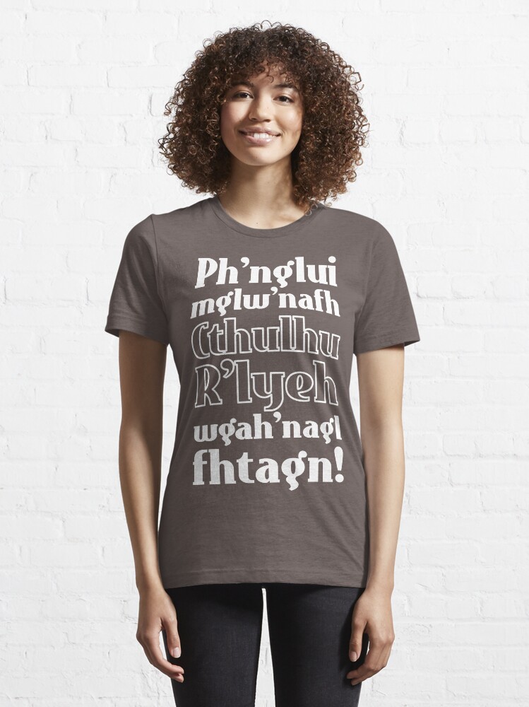Thumbnail 6 von 7, Essential T-Shirt, Cthulhu fhtagn! designt und verkauft von dynamitfrosch.