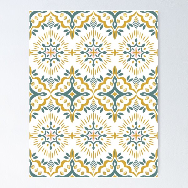 Item preview, colorful flower geometric pattern designed and sold by GeomePattern.
