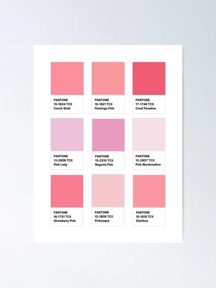 Pantone Pink Palette | Poster