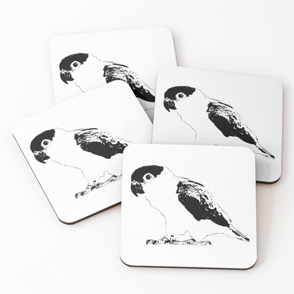 Item preview, Black Headed Caique - Black Headed Parrot Minimalistic Art designed and sold by Elarex.