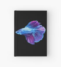 Emerald Blue Betta Siamese Fish Hardcover Journal