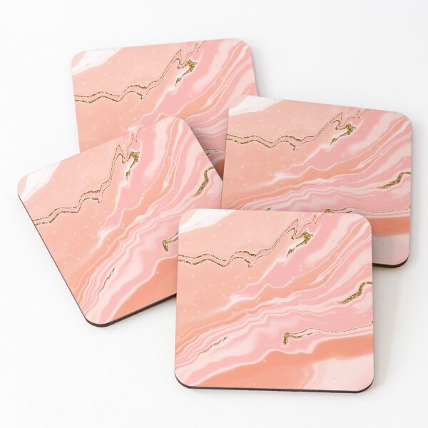 Item preview, Marble Peach Gold Wavy Curvy designed and sold by thesandrafadzai.