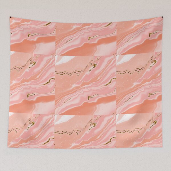Item preview, Marble Peach Gold Wavy Curvy designed and sold by thesandrafadzai.