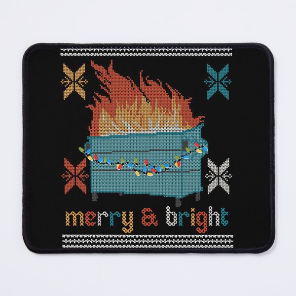 Aperçu de l'œuvre Ugly Christmas Pull Design Dumpster Fire - Joyeux et lumineux créée et vendue par Good-Find.