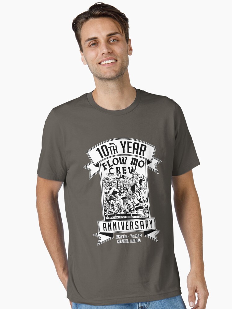 Thumbnail 1 of 7, Essential T-Shirt, Flow Mo 10th Year Anniversary "SUPER HEROES" Shirt designed and sold by SAIFFA.