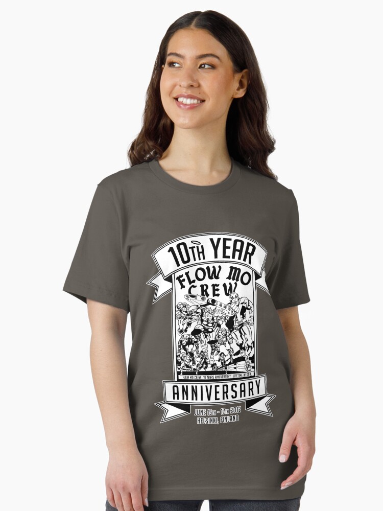 Thumbnail 2 of 7, Essential T-Shirt, Flow Mo 10th Year Anniversary "SUPER HEROES" Shirt designed and sold by SAIFFA.