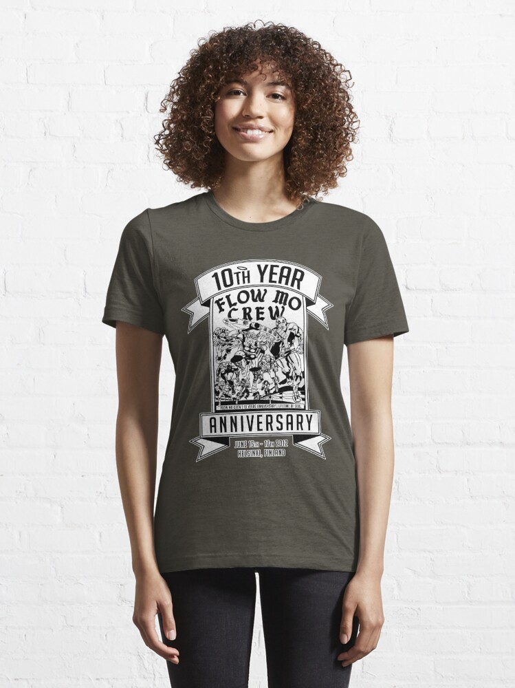 Alternate view of Flow Mo 10th Year Anniversary "SUPER HEROES" Shirt Essential T-Shirt