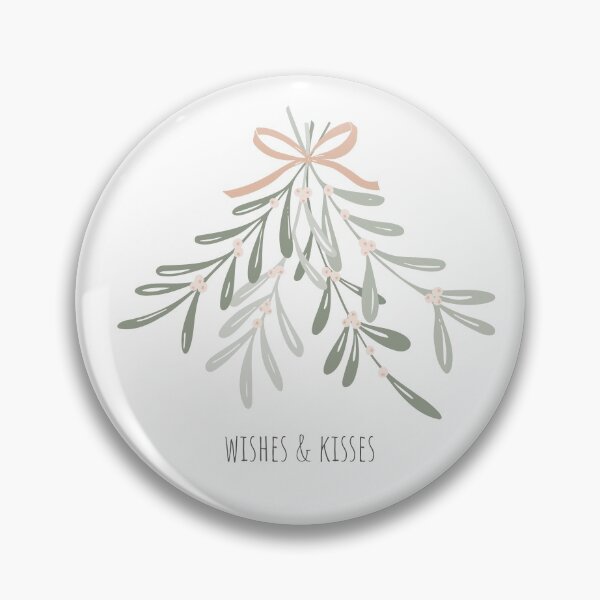 Item preview, Wishes and Kisses, Mistletoe Christmas digital drawing designed and sold by KookiePixel.