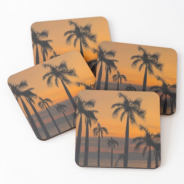 Item preview, palm trees with beautiful sunset designed and sold by ranafakhar.