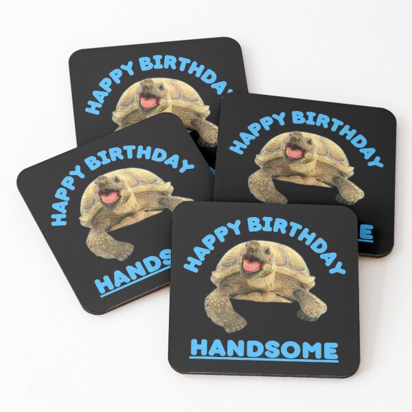 Item preview, Sulcata Tortoise Happy Birthday Beautiful  designed and sold by CBCreations73.