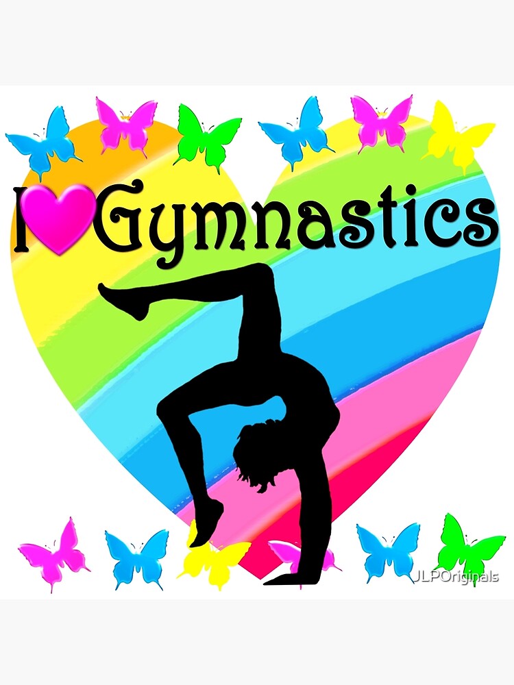 Pretty I Love Gymnastics Design Art Print By Jlporiginals Redbubble