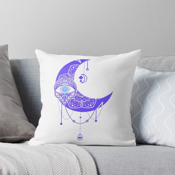 Item preview, Mandala Style Purple Crescent Moon Watchful Eye Design designed and sold by OnyxMoonDesigns.
