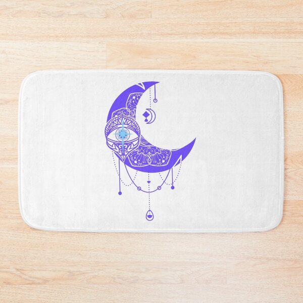 Item preview, Mandala Style Purple Crescent Moon Watchful Eye Design designed and sold by OnyxMoonDesigns.