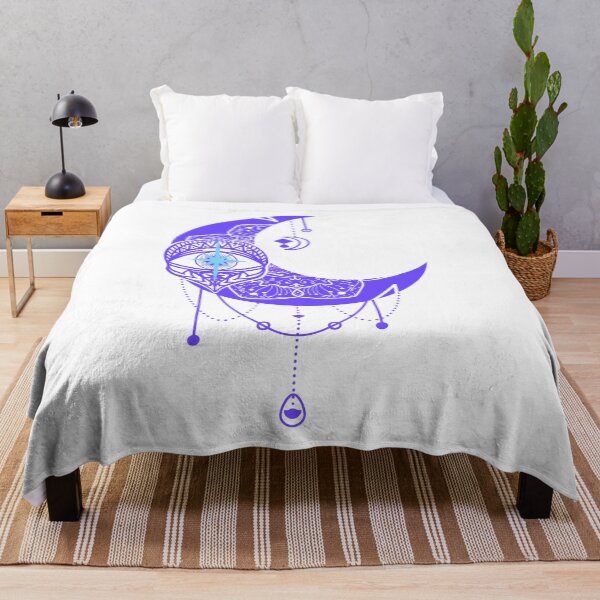 Item preview, Mandala Style Purple Crescent Moon Watchful Eye Design designed and sold by OnyxMoonDesigns.