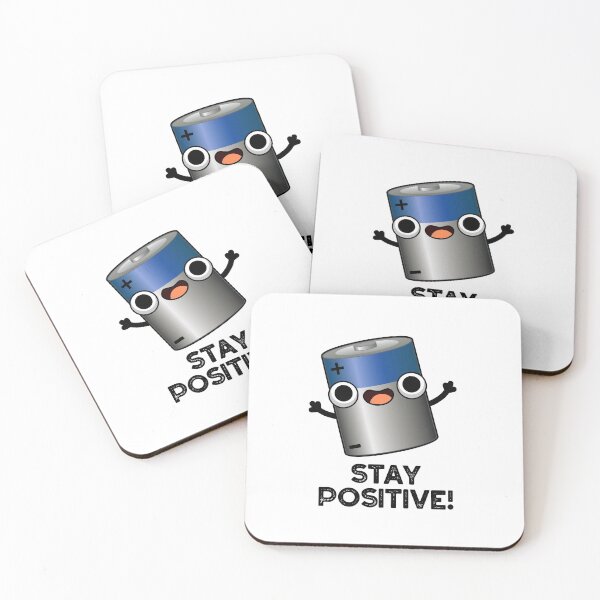 Item preview, Stay Positive Funny Battery Puns  designed and sold by punnybone.