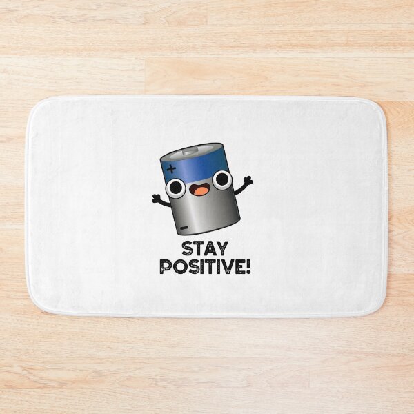 Item preview, Stay Positive Funny Battery Puns  designed and sold by punnybone.