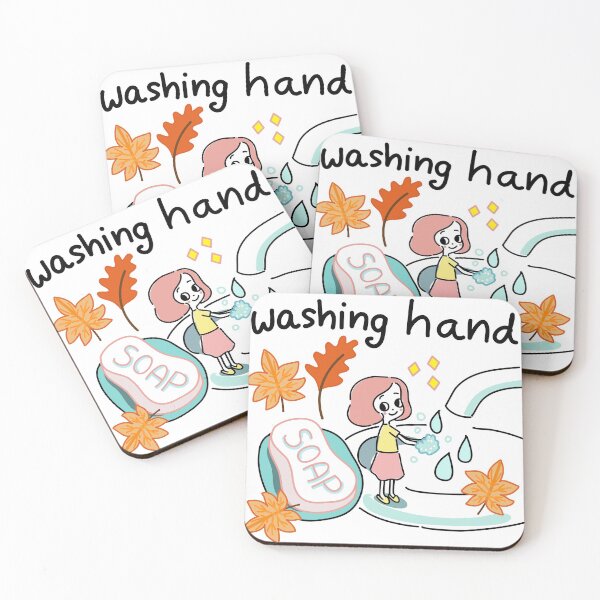 Item preview, washing hand in autumn season miniature world cartoon designed and sold by Ahappycraft.