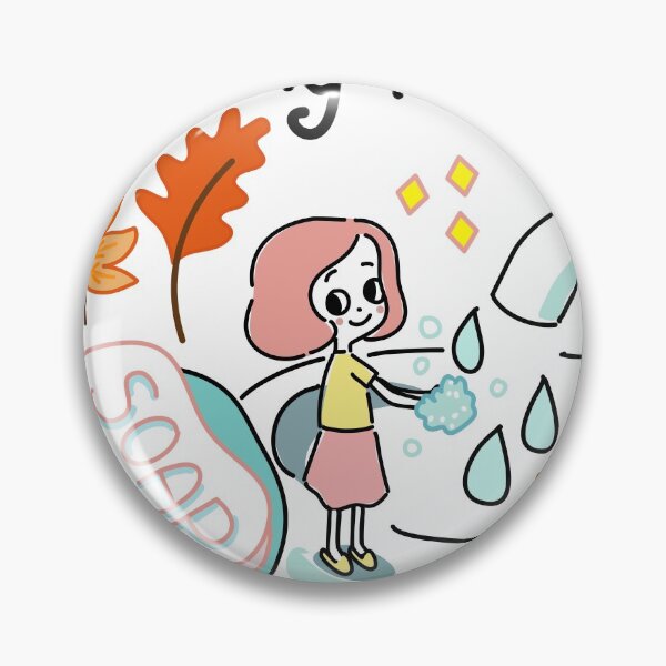 Item preview, washing hand in autumn season miniature world cartoon designed and sold by Ahappycraft.