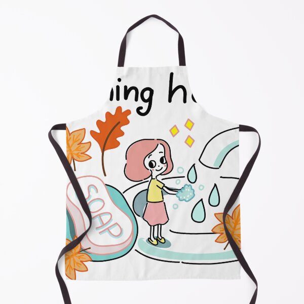 Item preview, washing hand in autumn season miniature world cartoon designed and sold by Ahappycraft.