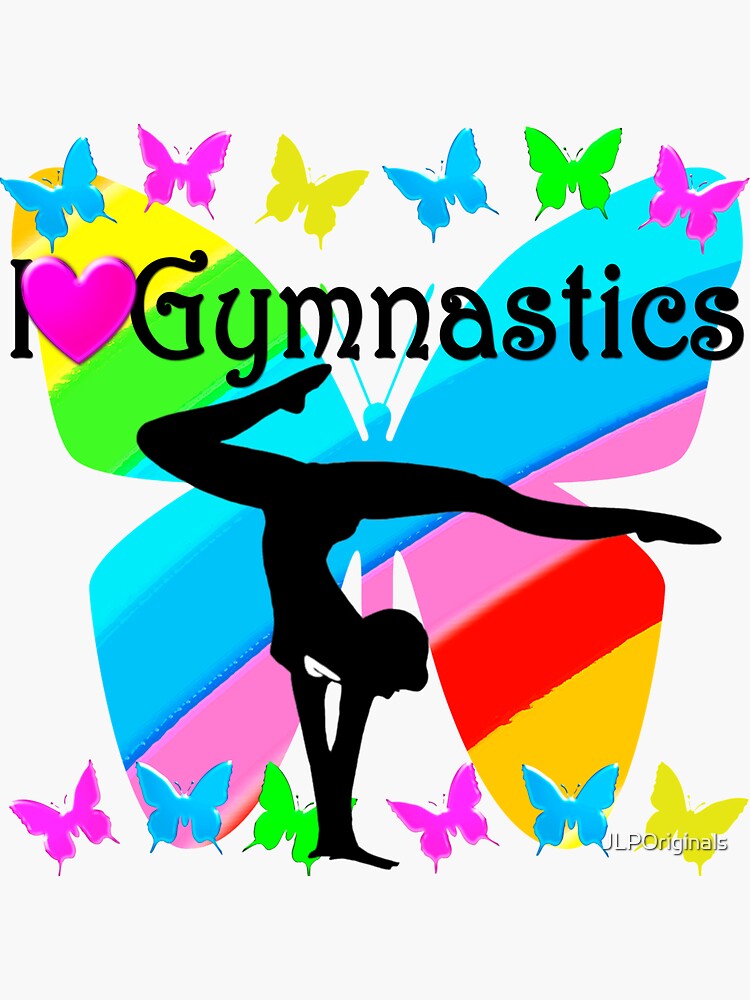 Inspiring I Love Gymnastics Design Sticker For Sale By Jlporiginals Redbubble 7100