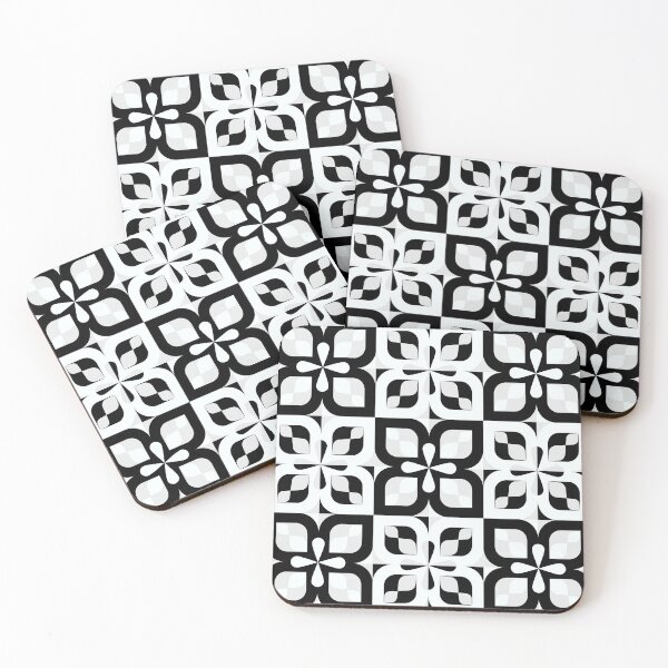 Item preview, abstract pattern of geometric leaves designed and sold by Artyerke.