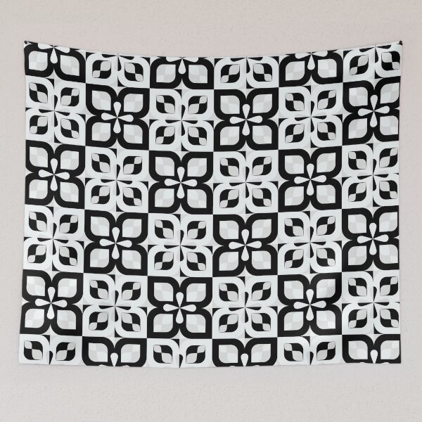 Item preview, abstract pattern of geometric leaves designed and sold by Artyerke.