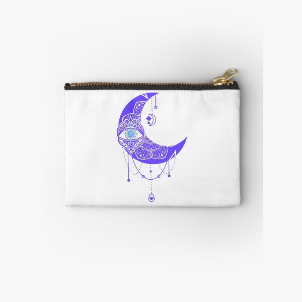 Item preview, Mandala Style Purple Crescent Moon Watchful Eye Design designed and sold by OnyxMoonDesigns.